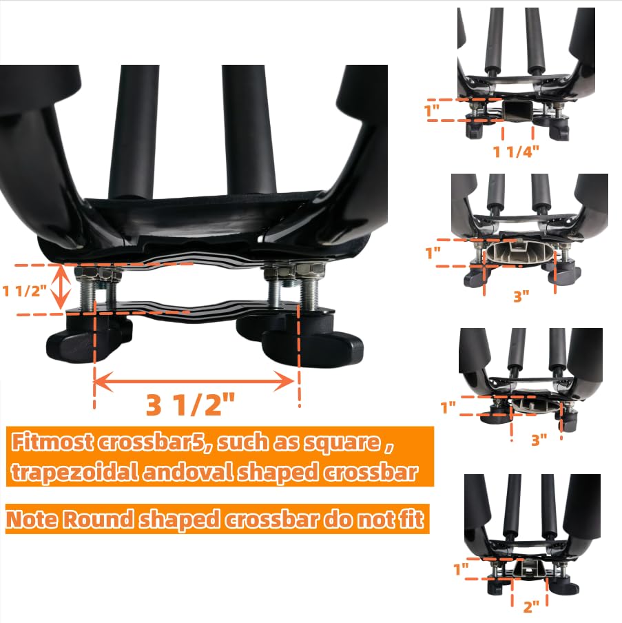 A01 Kayak Roof Rack for SUV Car Top Roof Mount Carrier J Cross Bar Canoe Boat (1 Pairs)