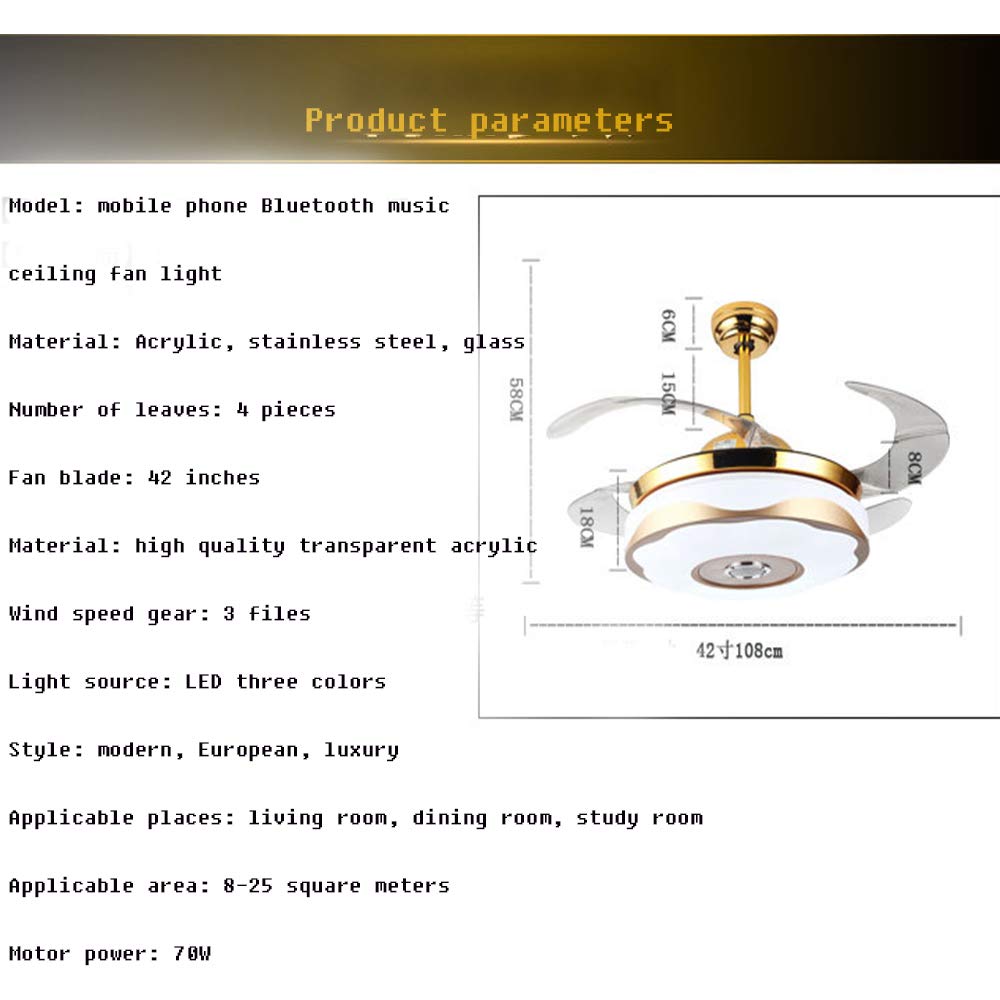 dimmbarer LED-Deckenventilator Schlafzimmer,wallcontrol geeignet für