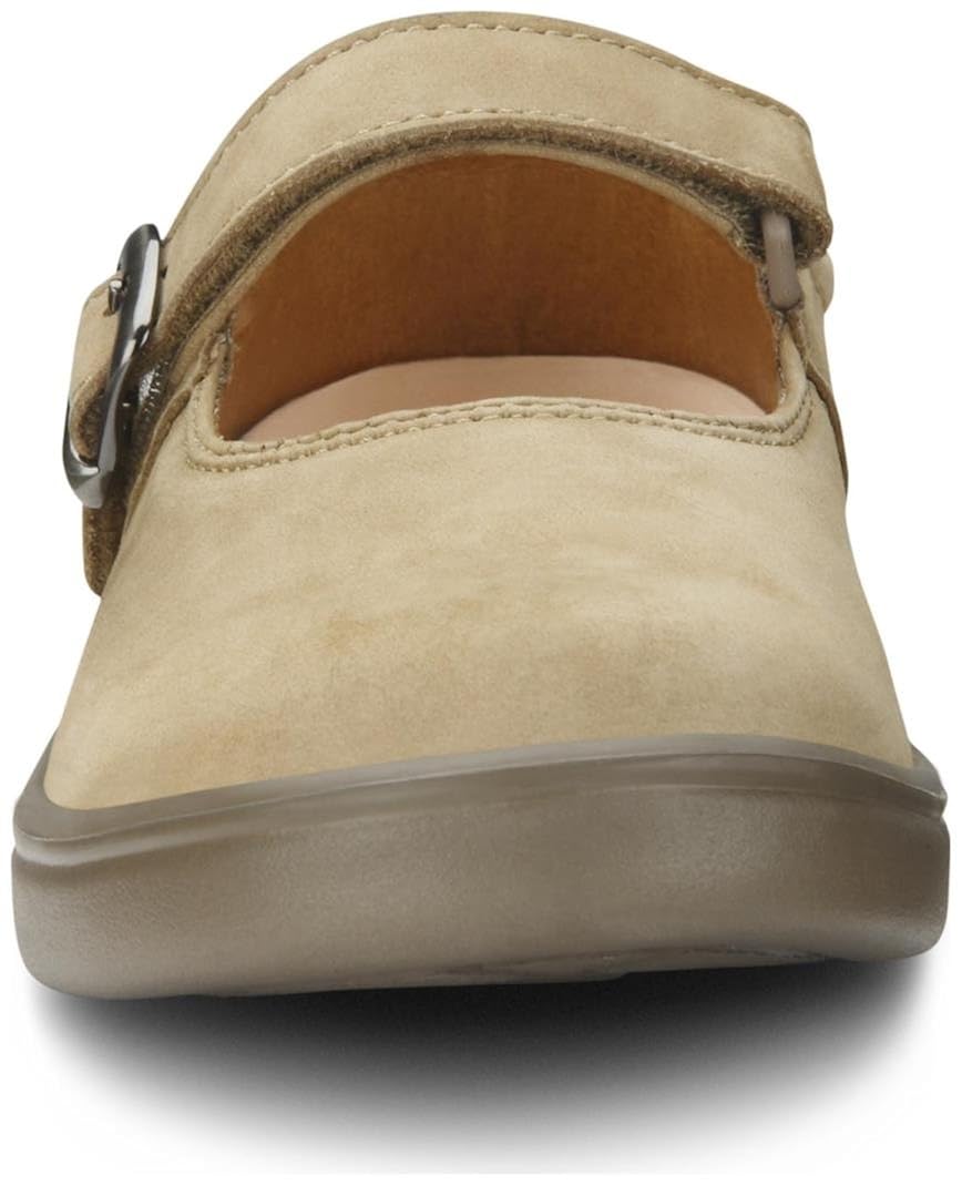 Comfort Womens Merry Jane Beige Diabetic Mary Jane Shoes Dr Flats Women