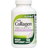 HealthA2Z Multi Collagen pills 1735mg -180 collagen capsules (60 servings) - Types I, II, III, V & X for Healthy Skin, Hair, Nails & Joint Support