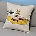 Popular Colourful the Beatles Throw Pillow Case Decor Cushion Covers Square 18*18 Inch Beige Cotton Blend Linen