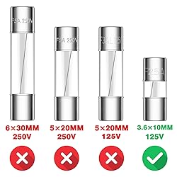 VEXUNGA 2.5A 125V Glass Fan Fuse Christmas Light