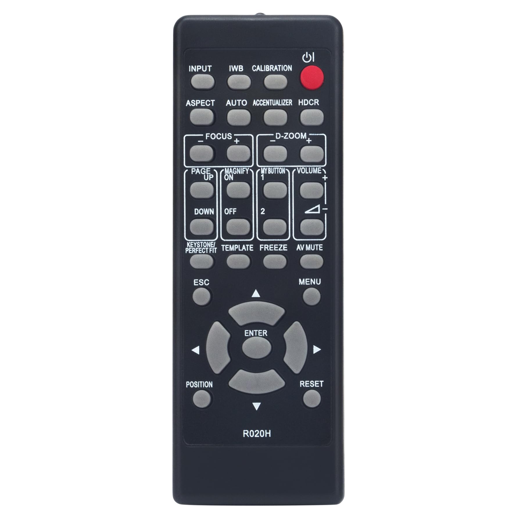 R020H VINABTY Replacement Remote Control Fit for Hitachi Projector CP-AX3003 CP-AX3005 CP-AX3503 CP-AX3505 CP-BW301WN CP-BX301WN CP-CW251WN MC-AX3006 MC-AX3506 MC-CW301 MC-CX301 MC-TW3006 MC-TW3506