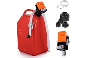 Automatic Fuel Transfer Pump with Auto-Stop, 51'' Extra Long Hose, 3.2 Gallon per Min, Fast and Safe Portable Gas Can Pump fo