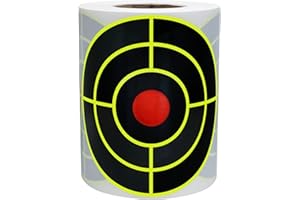 Aleplay 4" Splatter Shooting Target Stickers Bullseye, Reactive Targets with Fluorescent Yellow,Great for Indoor or Outdoor T