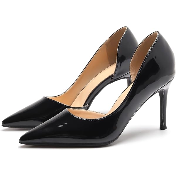 Escarpins O Jour Femme En Cuir Noir - Modèle D'Orsay à Bride Cheville - Taille 9 US (39 EU) - Neuf Sans Boîte