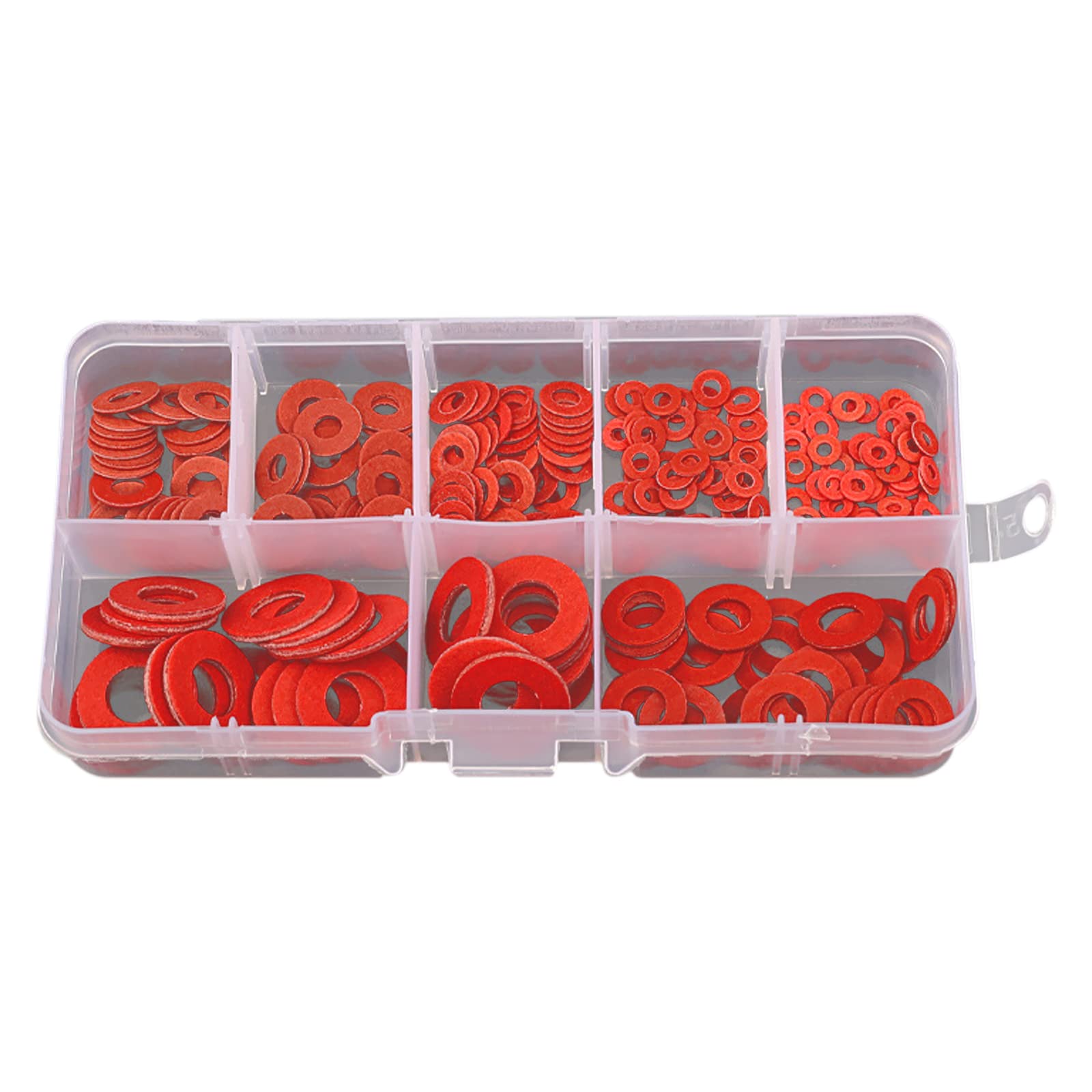 Mlysnd Fibre Washers Kit - Red Seal Steel Paper Flat Washers M8, M6, M5, M4, M3, M2.5, M2 Insulation Assorted