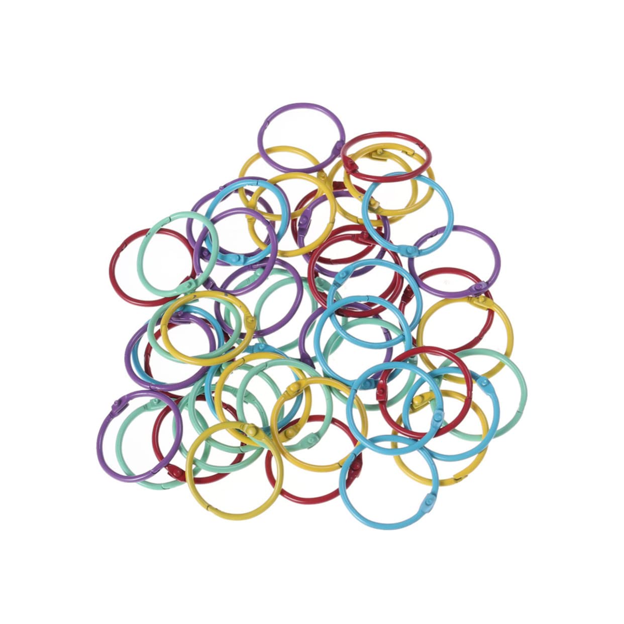 NUOBESTY 50pcs Binding Supplies Paper Binding Rings Small Ring Binder Book Binder Hoops Book Rings Key Carabiner Binder Clips Loose Leaf Binder Rings Keychain Ring Metal Binding Machine
