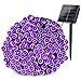 Joomer Purple Solar Christmas Lights 72ft 200 LED 8 Modes Waterproof Solar Fairy Lights for Christmas Decorations