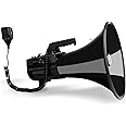 My Mealivos75W 2000 Professional Yard Sound Range Heavy PA Bullhorn Megaphone Speaker, Adjustable Volume, Loud Hand Held Megaphone, Outdoor Activities, Coaching, Football, Baseball, Hockey…