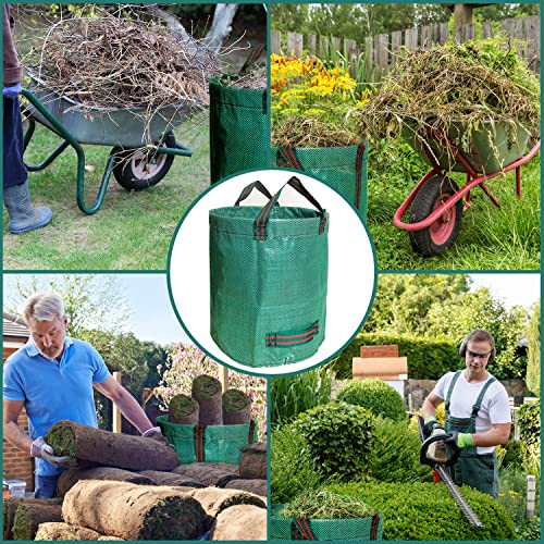 Singwow Garden Waste Bags 500L x 2 Heavy Duty Bin Bags, Reusable Garden Sacks with Handles, Ideal for Collecting Yard Waste, Plant waste grass and Leaves (500L)