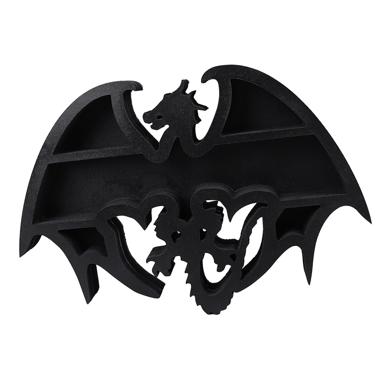 Syrisora Display Shelf, Crystal Display Shelf, Dragon Design 13.8in Long 13.4in High Strong Wood Stone Shelf Display for Bedroom Office Table, SYRISORAXDEGHSZK8N