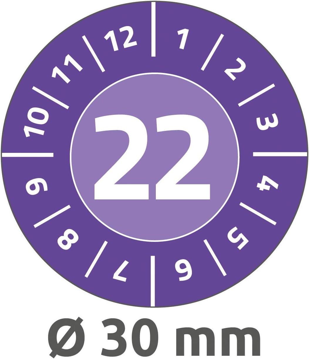 AVERY Zweckform Pack of 80 Test Badges 2022 (Durable, Strong self-Adhesive, Diameter 30 mm, Test Sticker, can be Written on