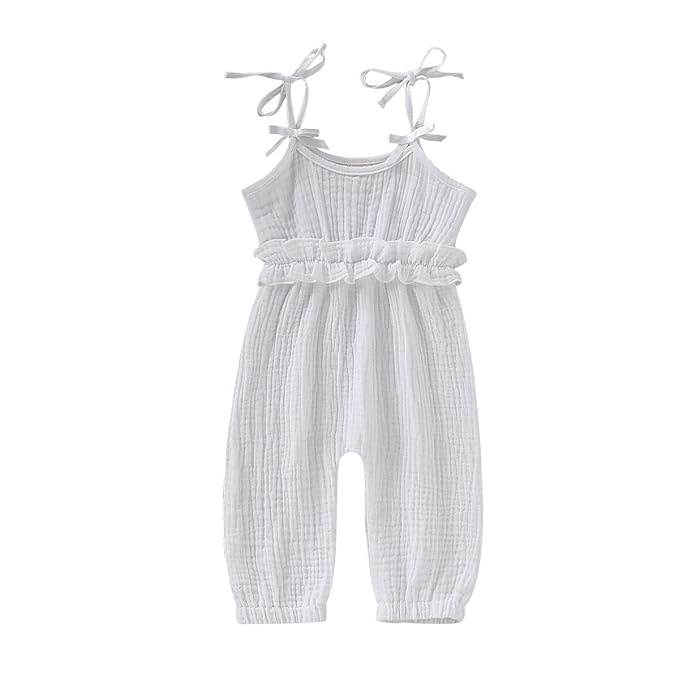 Noubeau Toddler Kids Baby Girl Sleeveless Ruffle Romper Jumpsuit