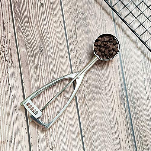 Cookie Scoop Set, Include 1 Tablespoon/ 2 Tablespoon/ 3 Tablespoon, 3PCS Cookie Scoops for Baking, Portion Scoop, Ice Cream Scoop With Trigger Release, Made of 18/8 Stainless Steel