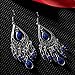 Fashion Chandelier Earrings For Women BoHo Dangle Indian Earrings EAG080 Blue