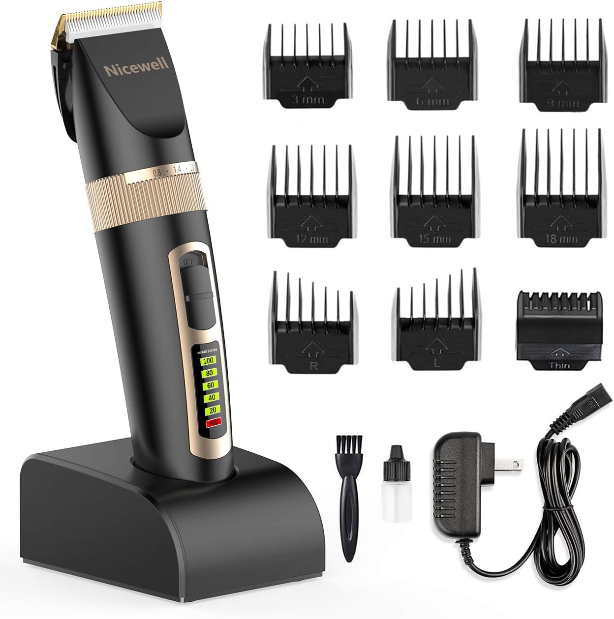 Nicewell Hair Clippers for Men Kids, 2Speed Cordless Hair Trimmer