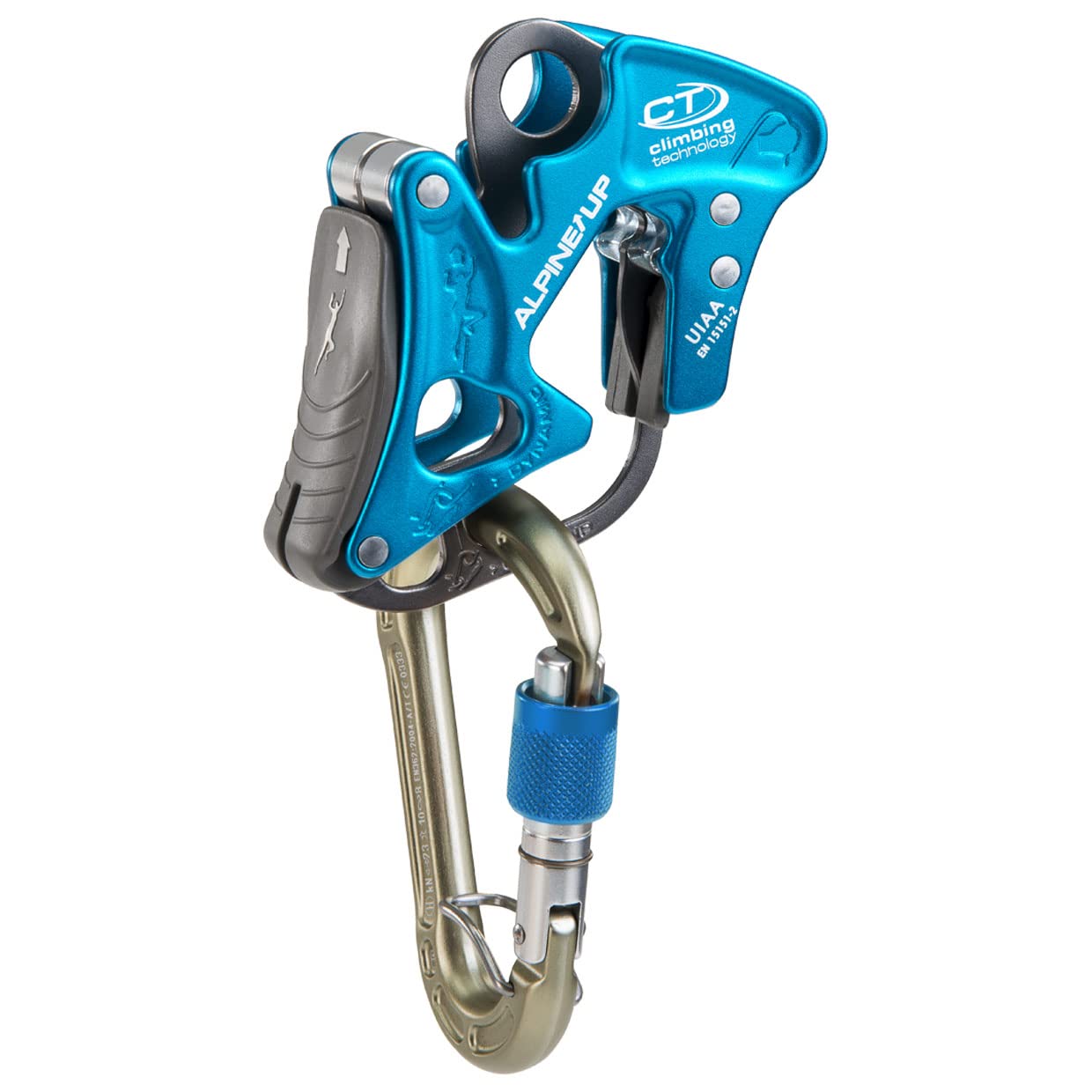 Climbing Technology Alpine Carabiner Insurer Discensore Up Function, Blue