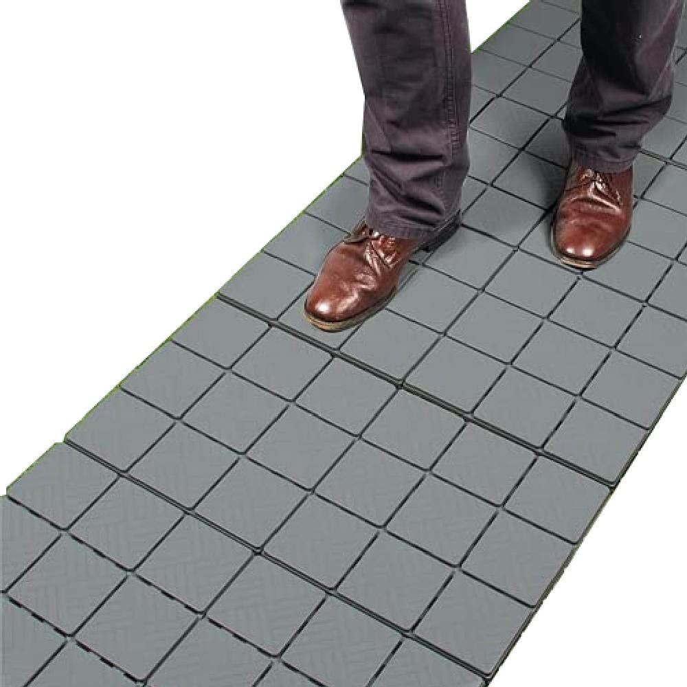 Ram© Grey Garden Interlocking Heavy Duty Garden Tiles Path Decking for Deck Lawn Garden x 5