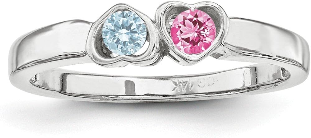 white gold mothers ring 4 stones