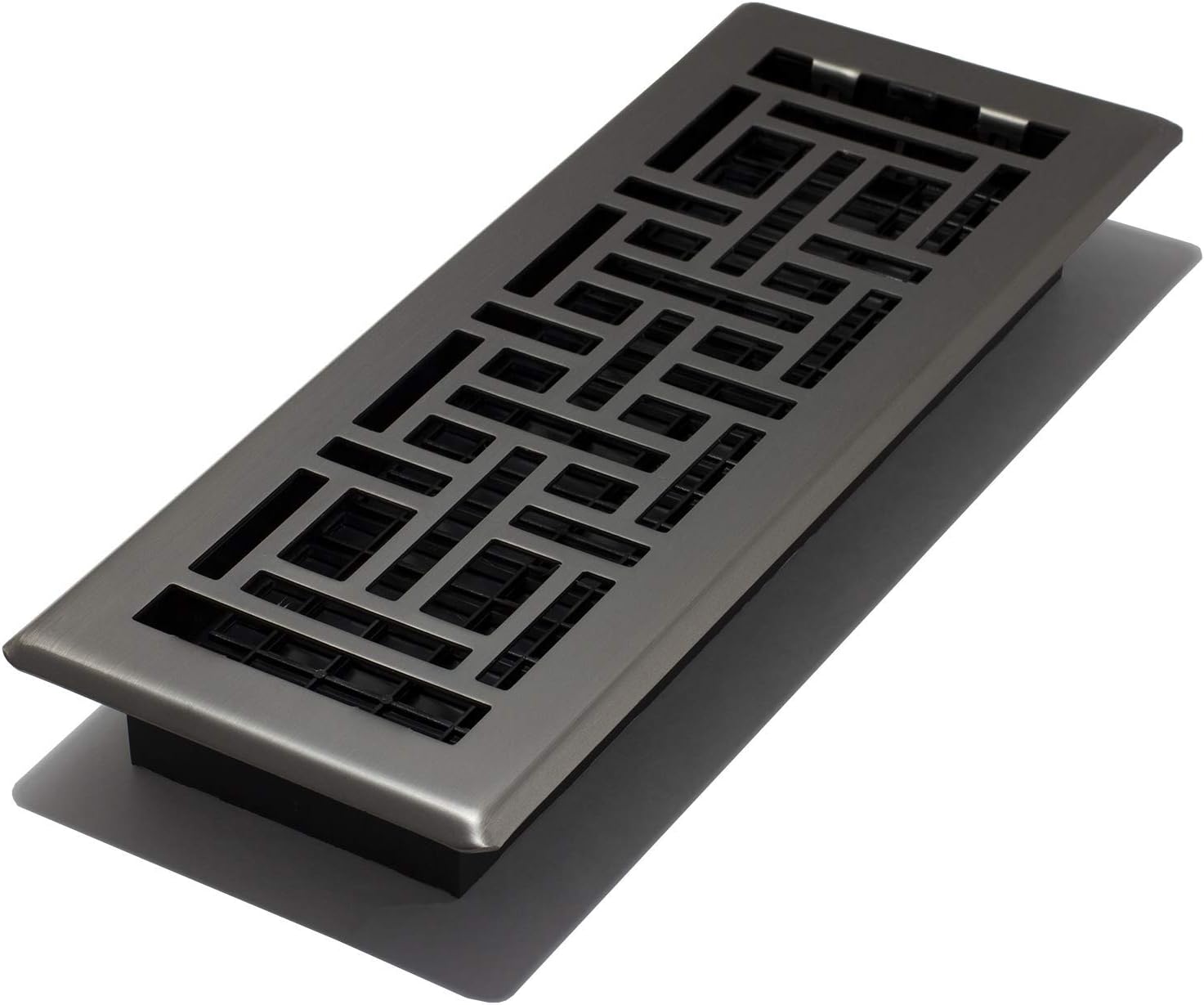 Registers, Grilles & Vents - Decor Grates AJH412-GM Oriental Floor Register, 4x12 Inches, Gun Metal , 1-Pack