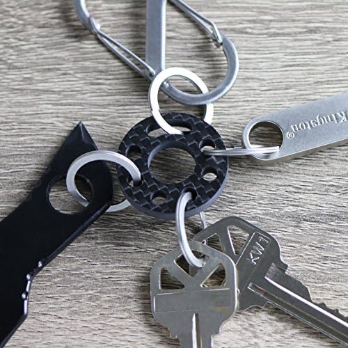 The Key Slayer by Key Tamer - The Original Carbon Keyring Organizer -100% Carbon Fiber UFO Key Ring (Carbon Fiber)