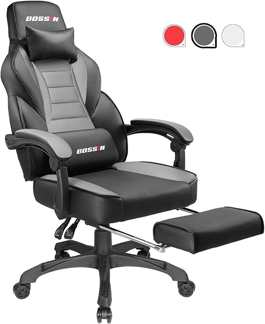 Bossin Gaming Chair Racing Style Computer Office Chair Adjustable
