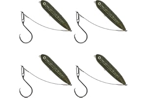 Wondersee Catfish Float Rig Santee Rig Catfish Floats Santee Cooper Catfishing Rig for Bank River Lake with Circle Hooks Catfish Rattling Line Float Catfishing Tackle (Pack of 4)