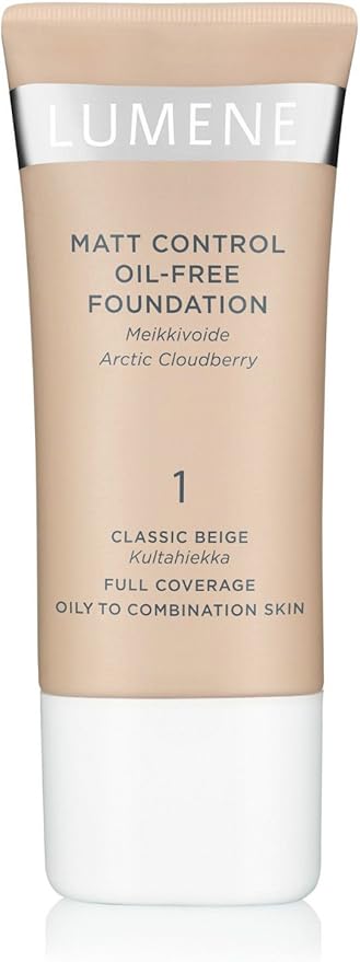 Lumene Matt Control Oil Free Foundation Long Lasting Paraben Free 01 Classic Beige Amazon Co Uk Kitchen Home