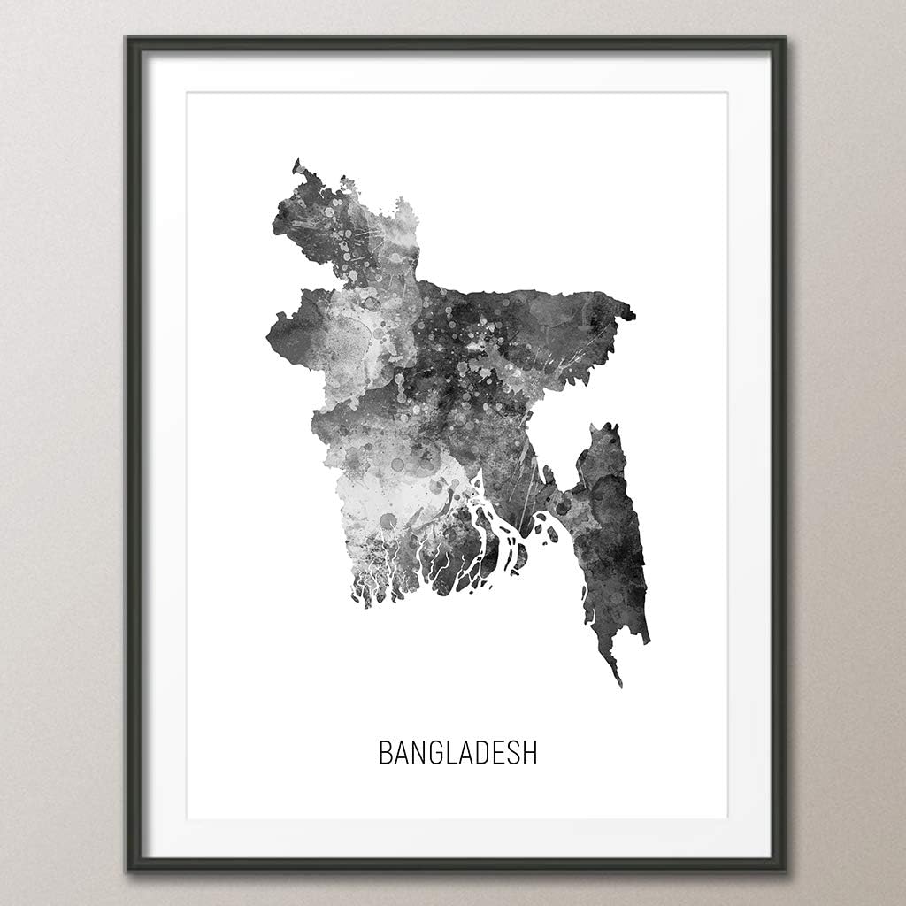 Bangladesh Watercolor Map art print, unframed -11240