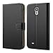 HOOMIL Case Compatible with Samsung Galaxy S4, Premium Leather Flip Wallet Phone Case for Samsung Galaxy S4 Cover (Black)