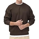 THE GYM PEOPLE Men's Fleece Crewneck Sweatshirt Thick Loose fit Soft Basic Pullover Sweatshirt