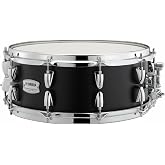 Yamaha Tour Custom 14'' x 5.5'' Snare Drum with 6-ply 100% Maple Shell in Licorice Satin, All-Purpose Snare For the Serious and Working Drummer TMS-1455LCS