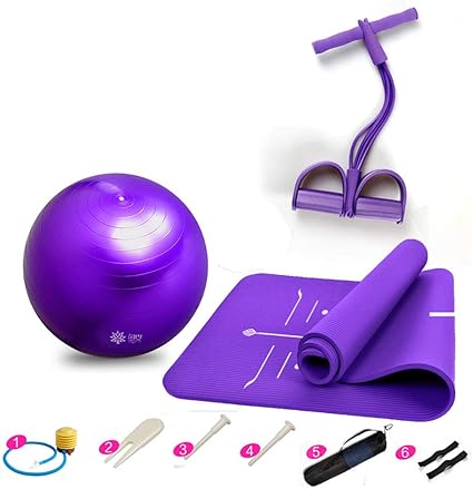 CAJOLG 15mm Esterilla Yoga Gruesa Colchoneta Gimnasia Set, Yoga ...