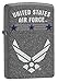 Zippo US Air Force Pocket Lighter, Iron Stone
