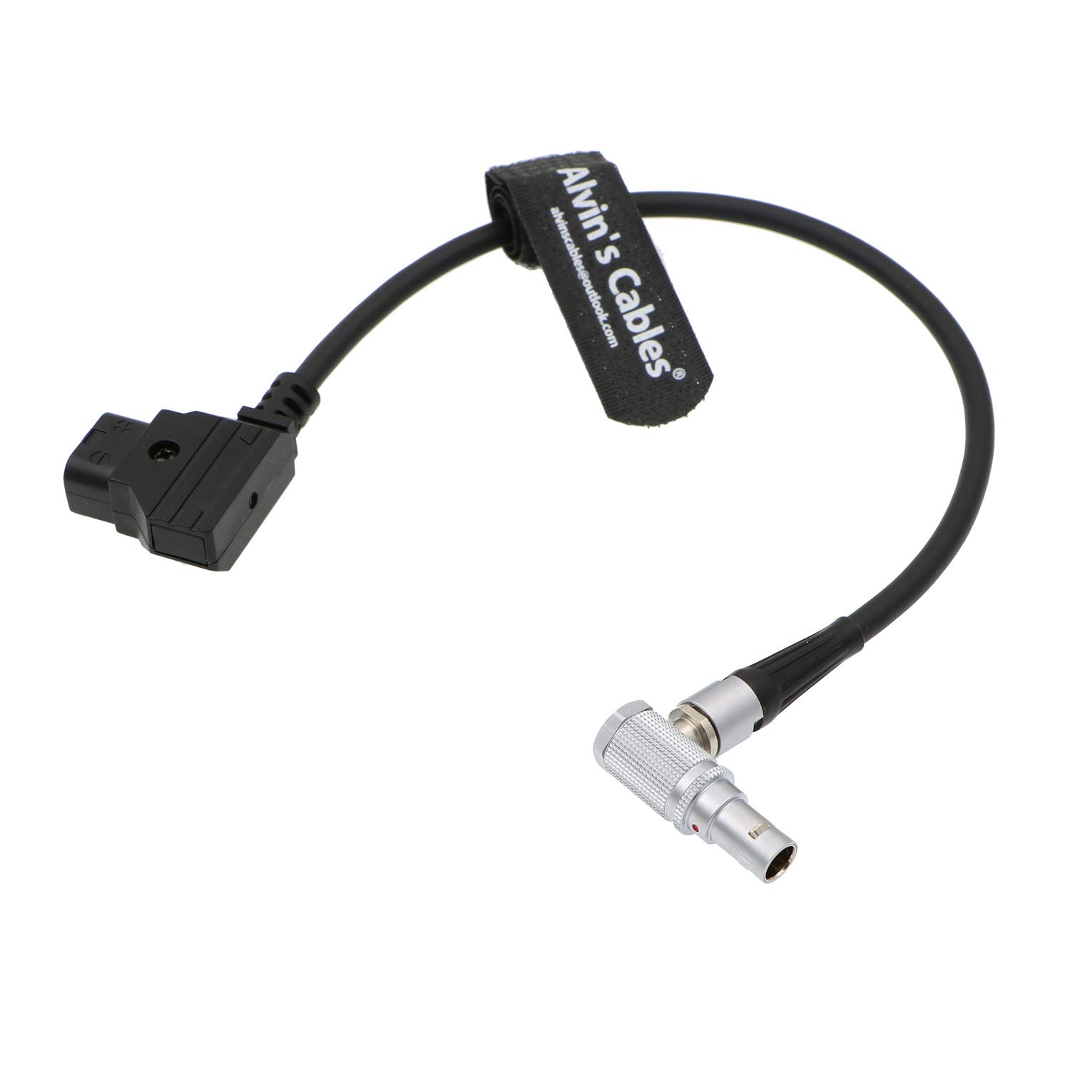 Alvin's Cables Z CAM E2 S6 F6 Power Cable AlvinTap Protective D-Tap to Right Angle 2 Pin Male 90 Degrees