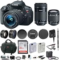 Canon T5i DSLR with 32GB, 4 lens bundle (18-55mm, 55-250mm, 58mm Wide Angle & 58mmTelephoto)