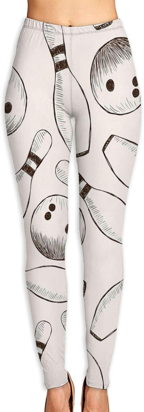 MSACRH Yoga Pants for Women, Bowling Pins Stretch Leggings Workout