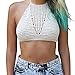 Voglee Lady Padded Bra Tops Bustier Cutout Vest Crop Top Bralette Tank Blouse