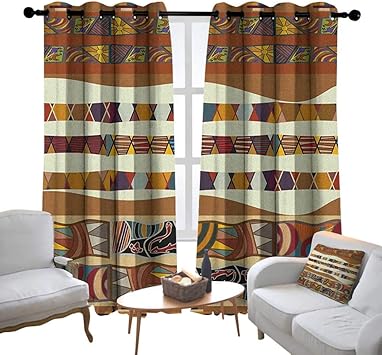 Amazon Com Print Curtains For Bedroom Curtain Tribal Traditional