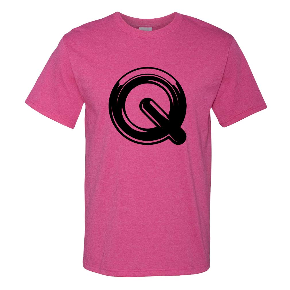 Custom Graphic T Shirts For Q Chrome Initial Monogram Letter Q Top 8529