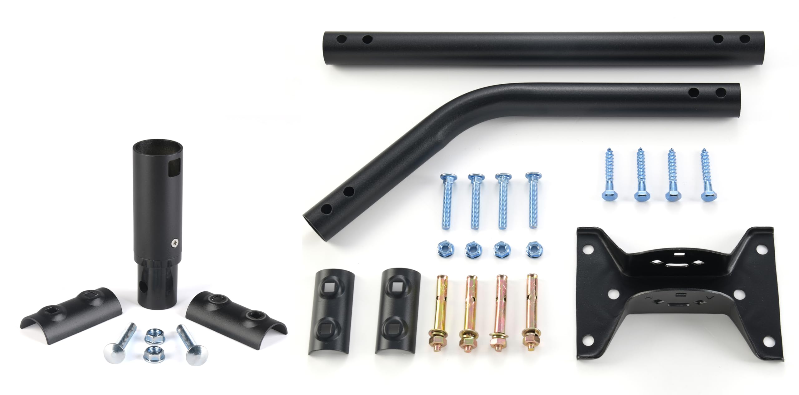 Photo 1 of Universal Adjustable Mount Pole with Pivot/Lock Bracket & J-Pole Mast - Wall/Eave/Roof Mount for Antennas, Weather Stations, WiFi Extenders (1 1/4" OD, 33 1/4" Length)