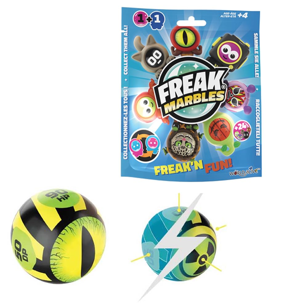 Freak Marbles Blind Pack | Collectible Character Figures | Swap, Mix, Battle & Pop | 24 to collect
