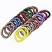 20 Packs Mix Color Plastic Coil Stretch Wristband Elastic Stretchable Spiral Bracelet Key Ring/Key Chain/Key Hook/Key Holder for Gym, Pool, ID Badge and Outdoor Sports (Bright)