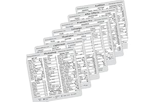 SYNERLOGIC Adobe Collection 7-in-1 Quick Reference Keyboard Shortcut Sticker, No-Residue Laminated Vinyl, for Any MacBook or 