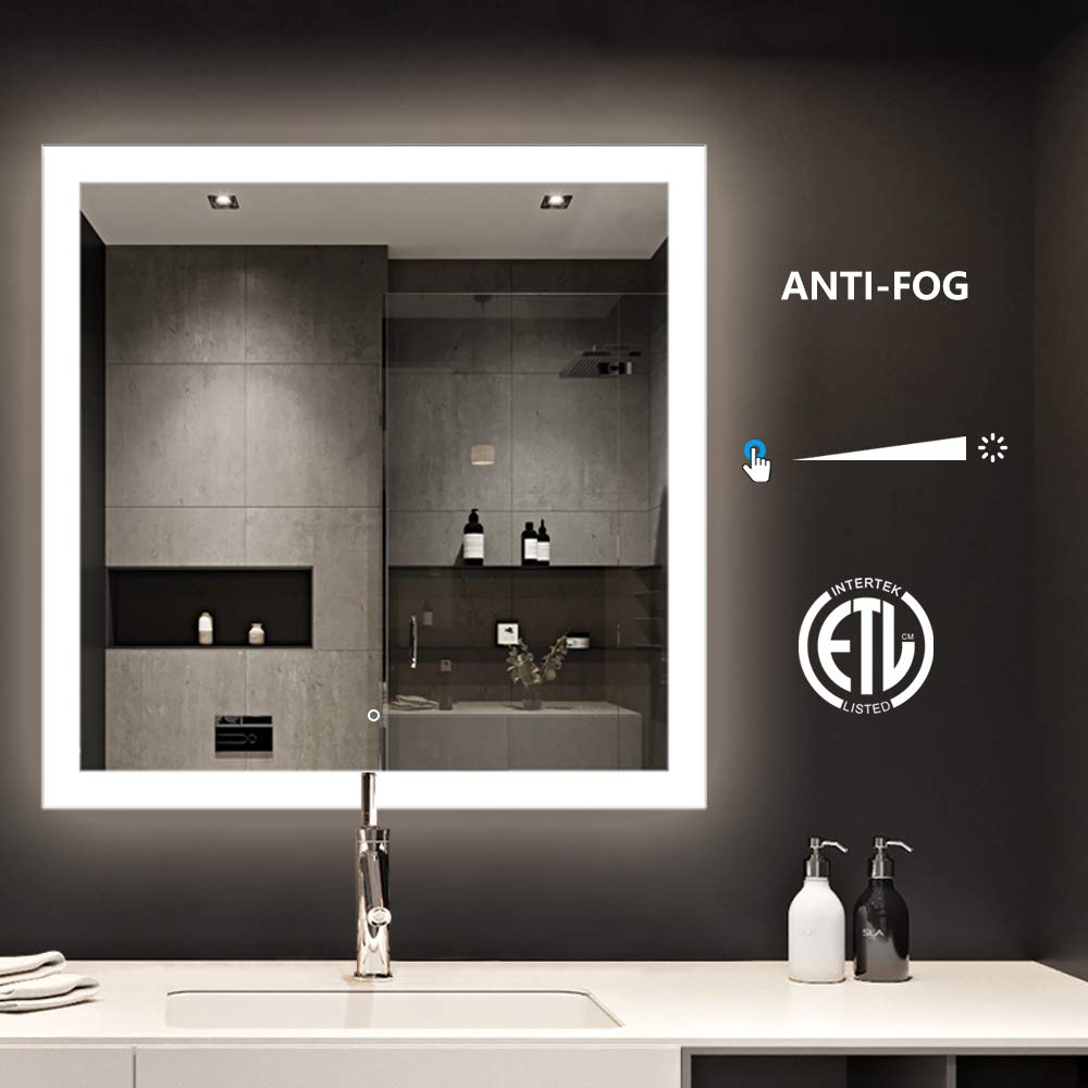 smartrun Wall Mounted Led Lighted Backlit Mirror, 36"x36