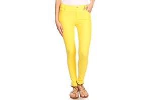 YELETE Women's Basic Five Pocket Stretch Jegging Tights Pants