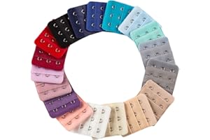 HOMSFOU 30pcs Narrow 3-row 3-hook Bra Extender Strap Buckles Elastic Bra Extension Clips for Random Color