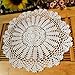 kilofly Crochet Cotton Lace Table Placemats Doilies Value Pack, 4pc, Daisy, White, 13.7 inch