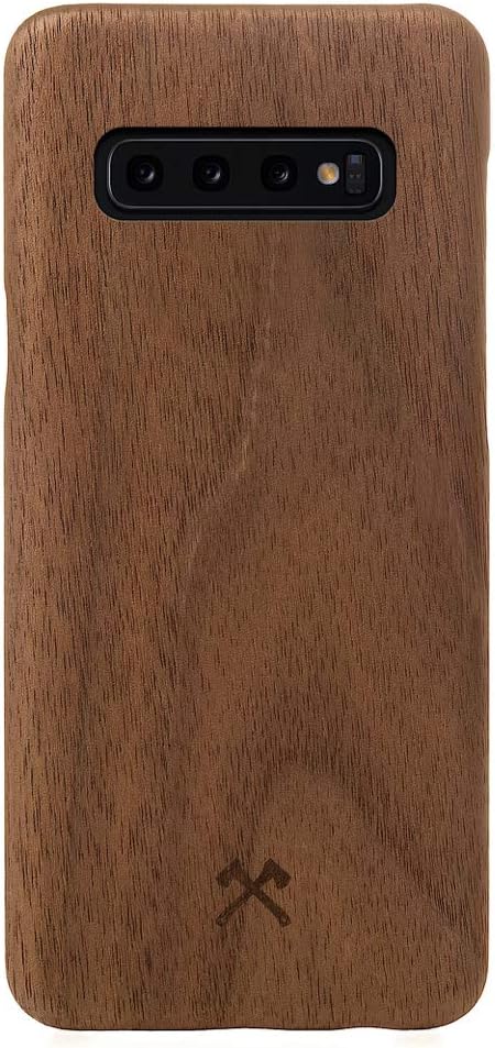 Woodcessories - Case Compatible with Samsung Galaxy S10 of Real Wood, EcoCase Slim Series (Walnut)